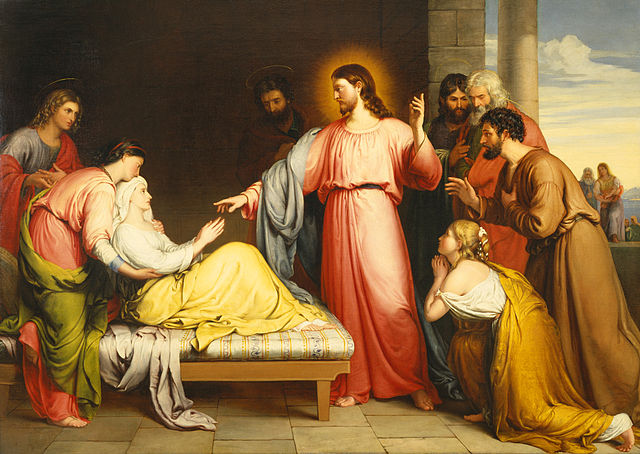 Jesús sanando a la suegra de Simón