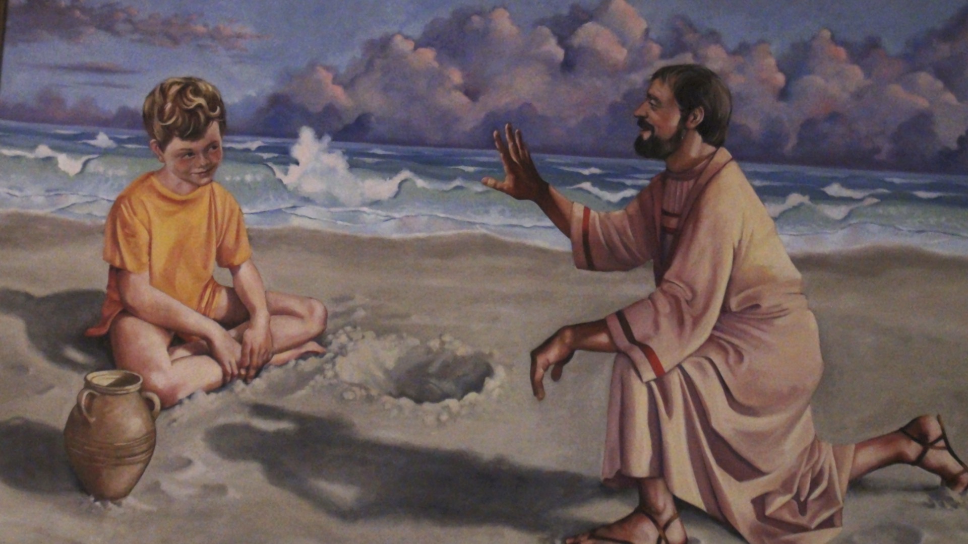 San Agustín y el niño en la paya