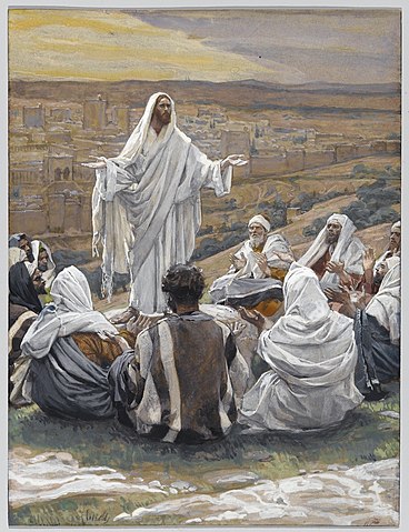 Imagen de Jesús enseñando el Padre Nuestro a sus discípulos