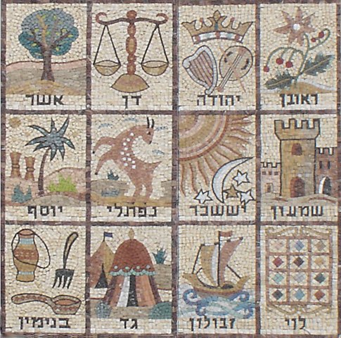 Foto de mosaico con las doce tribus