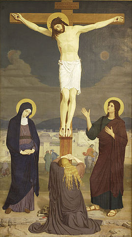 María y Juan bajo la Cruz