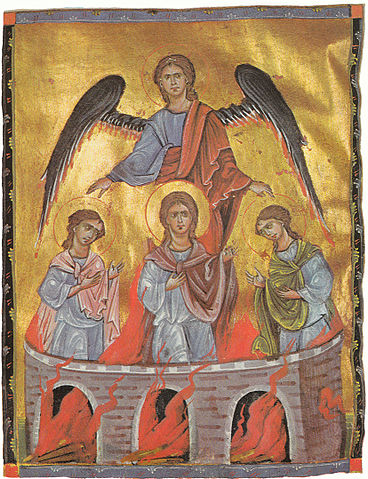 Imagen de los tres y el angel