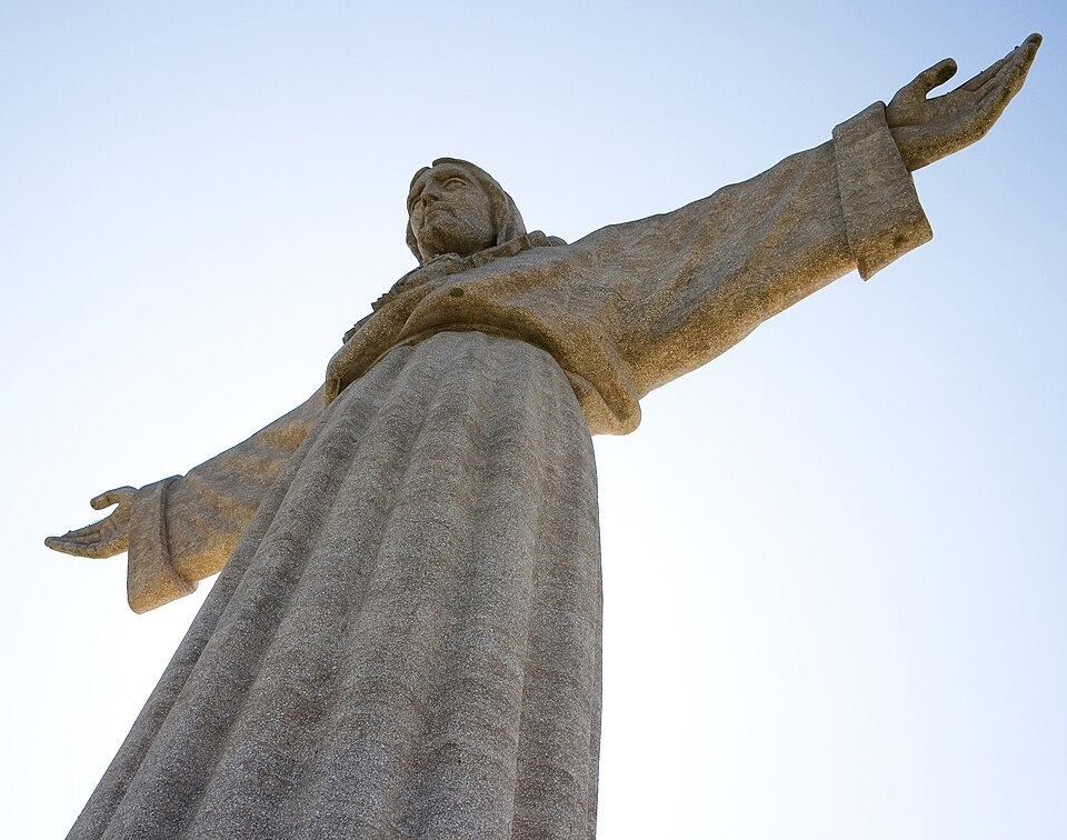 Fotografía de la estatua de Cristo en Portugal