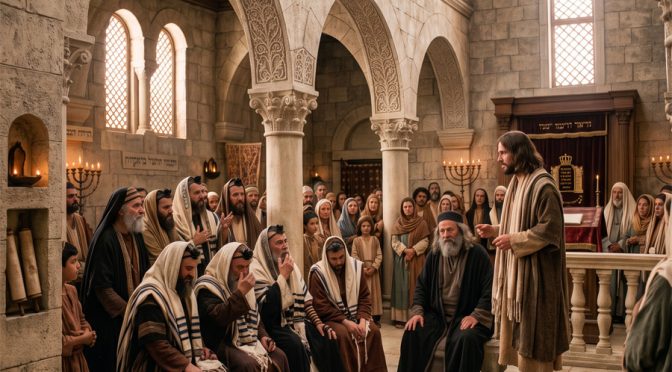Fariseos avergonzados y enojados al escuchar a Jesús después de pedirle milagros para creer.